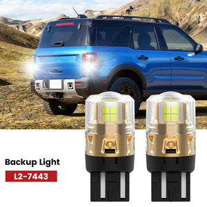 Lasfit 7443 led backup lights fit for 2021-2025 Ford Bronco Sport
