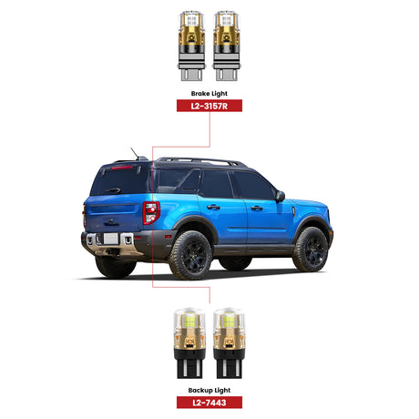 Lasfit led bulbs for 2021-2025 Ford Bronco Sport