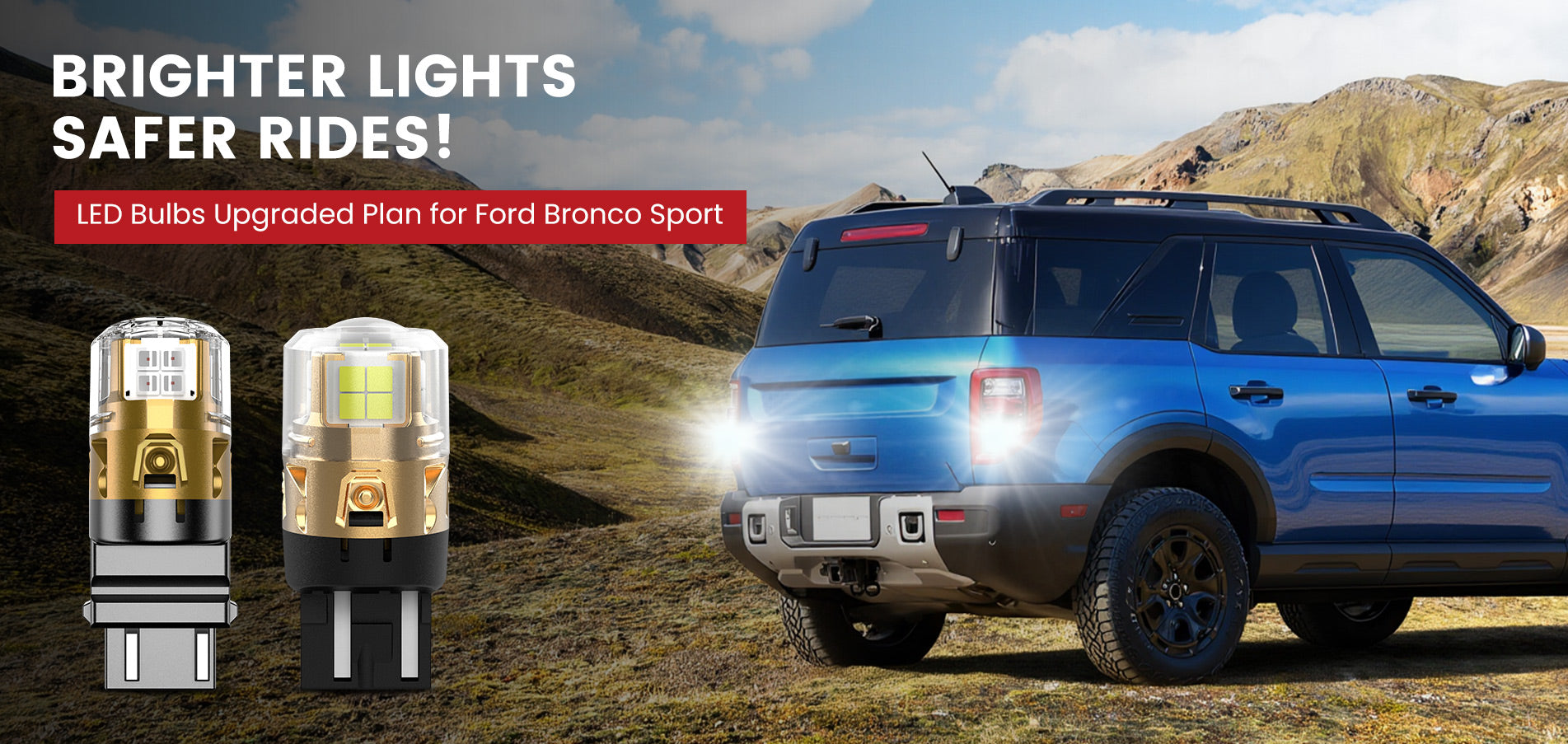 Lasfit LED Bulbs for 2021-2025 Ford Bronco Sport