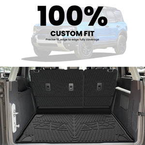 2021-2025 Ford Bronco Seatback & Cargo Mats, Fit 4-Door & Carpet Floor Custom Fit