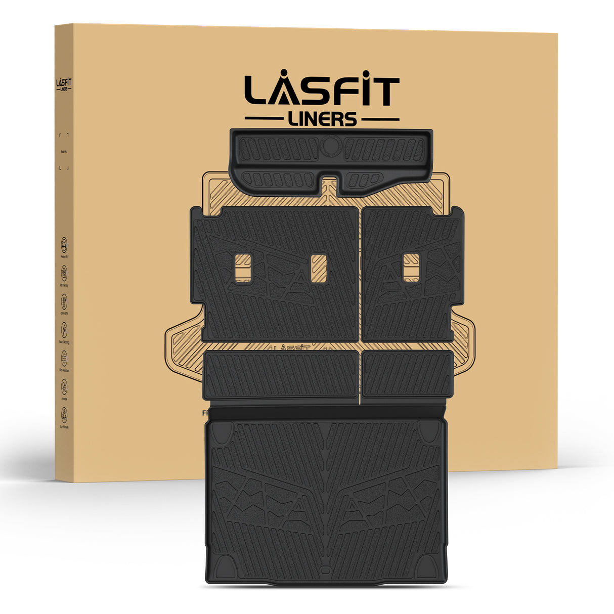 2021-2025 Ford Bronco Seatback & Cargo Mats, Fit 4-Door & Carpet Floor