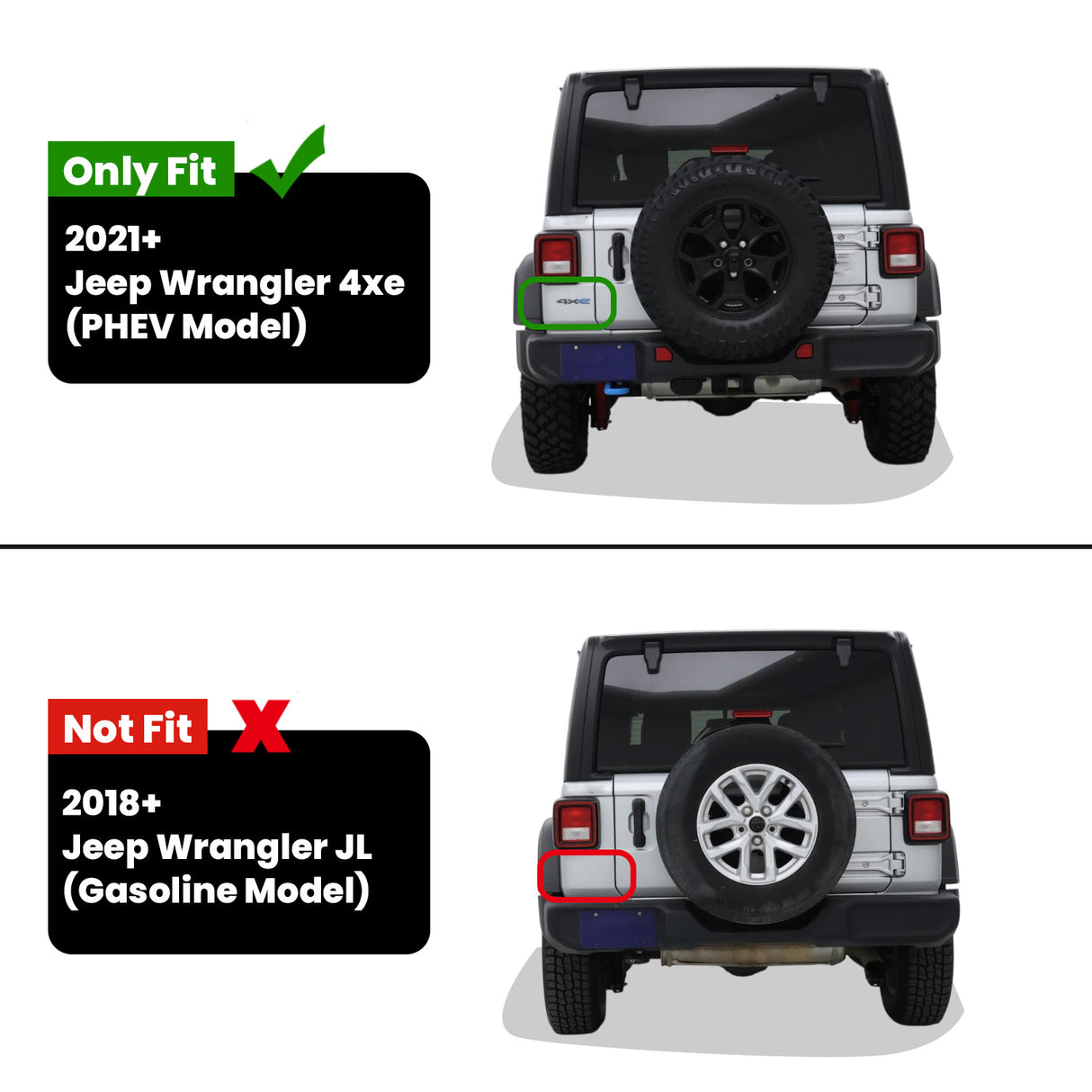 Fit for 2021-2025 Jeep Wrangler 4xe All-Weather Floor Mats & Cargo Mat