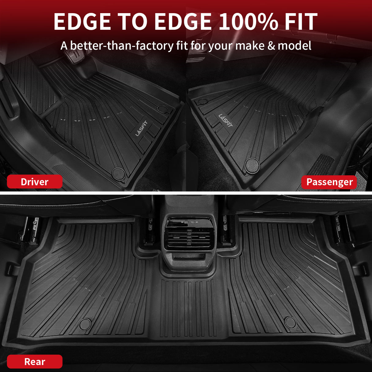 2021-2025 Volkswagen ID.4 All Weather Floor Mats Edge to Edge Fit