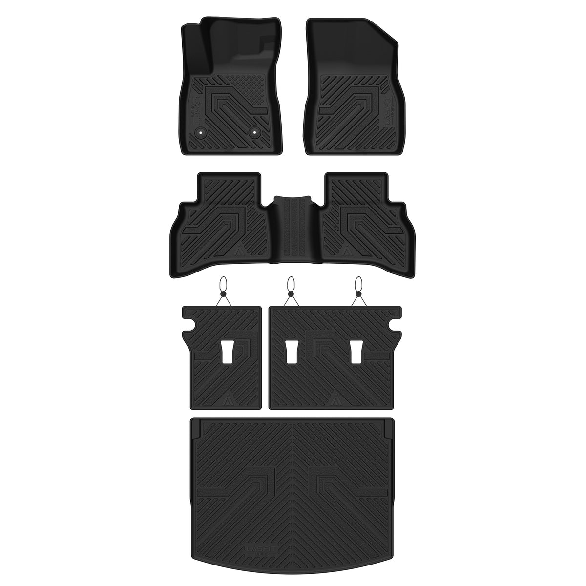 Fit for 2021-2026 Chevrolet Trailblazer 1st & 2nd Row & Cargo Mat, Fit Upper Cargo Deck Position Only
