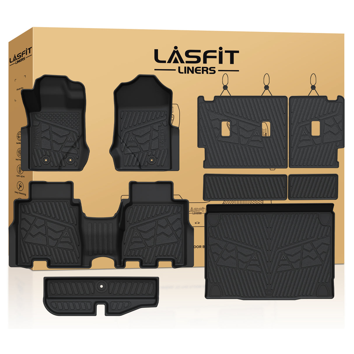 Fit for 2021-2026 Ford Bronco Custom Floor Mats or Cargo Mat, Not For Sport, Fit 4-Door & Not Rubberized Flooring