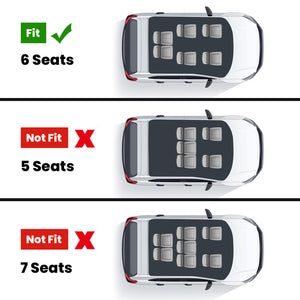 Fit for 2021-2026 Tesla Model X & X Plaid Floor Mats TPE Material, Fit 6-Seat ONLY