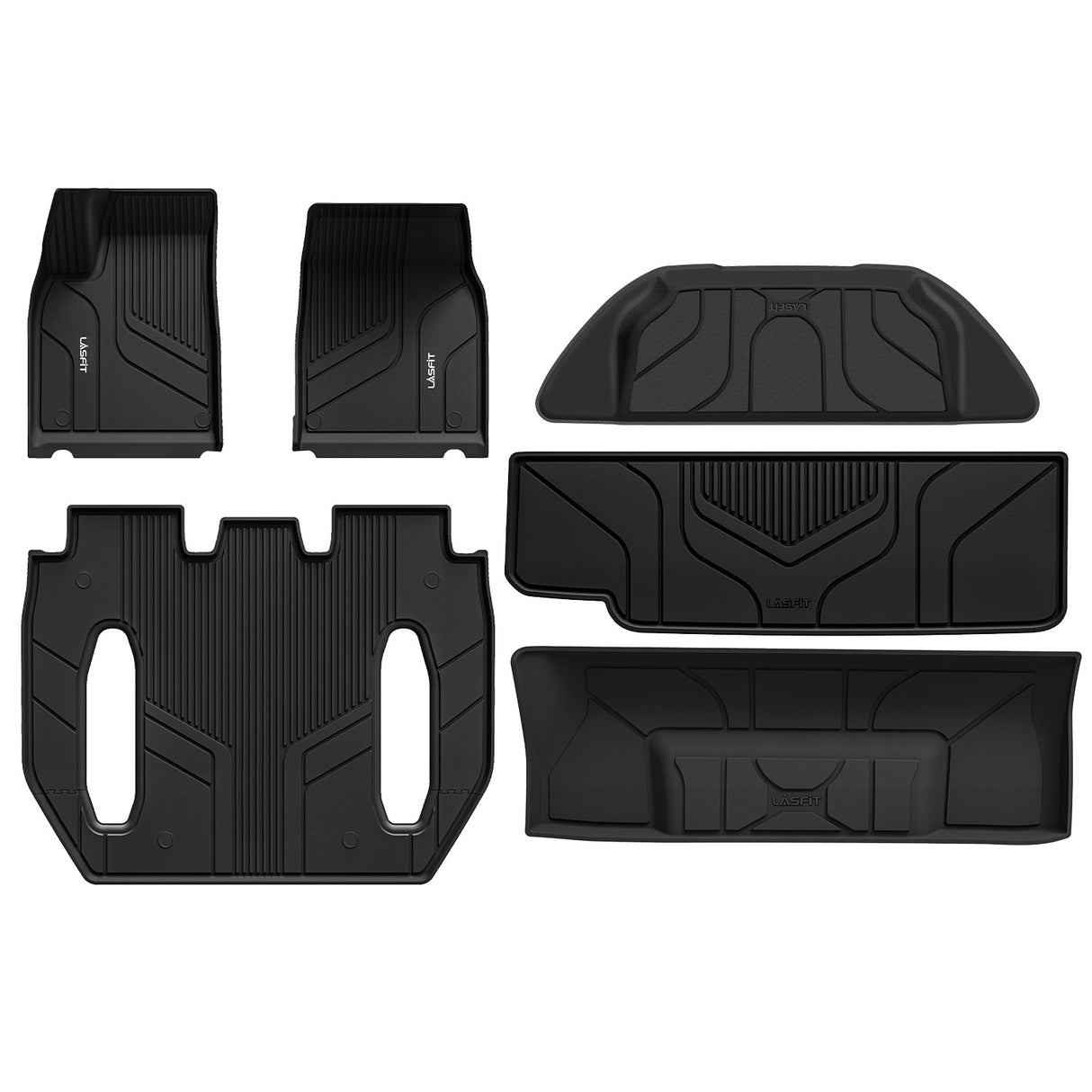Fit for 2021-2026 Tesla Model X & X Plaid Floor Mats TPE Material, Fit 6-Seat ONLY