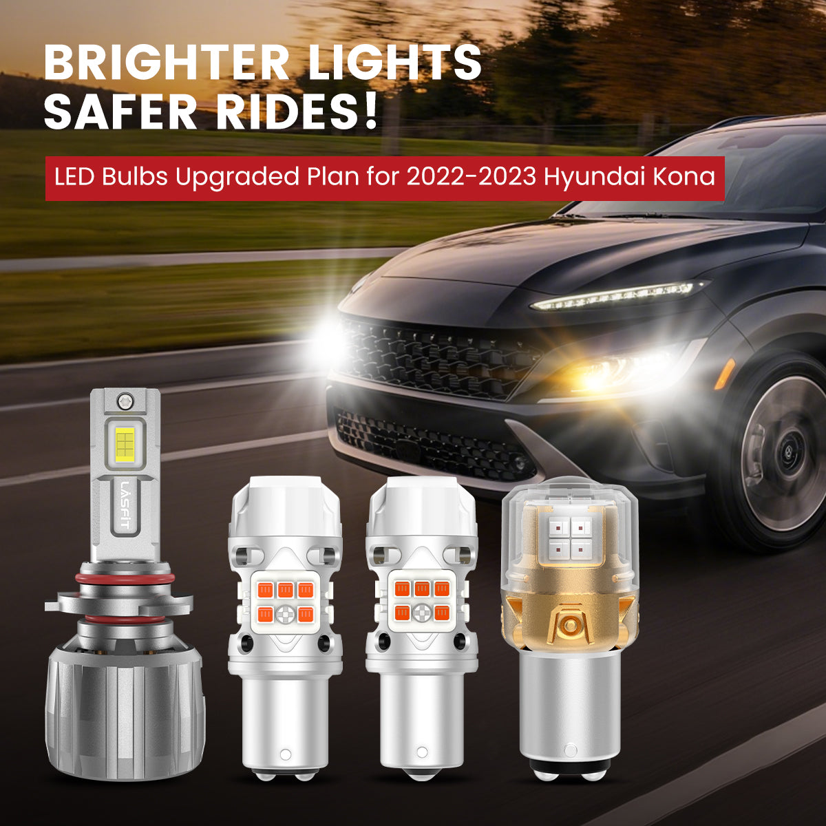 Lasfit LED Bulbs for 2022-2023 Hyundai Kona
