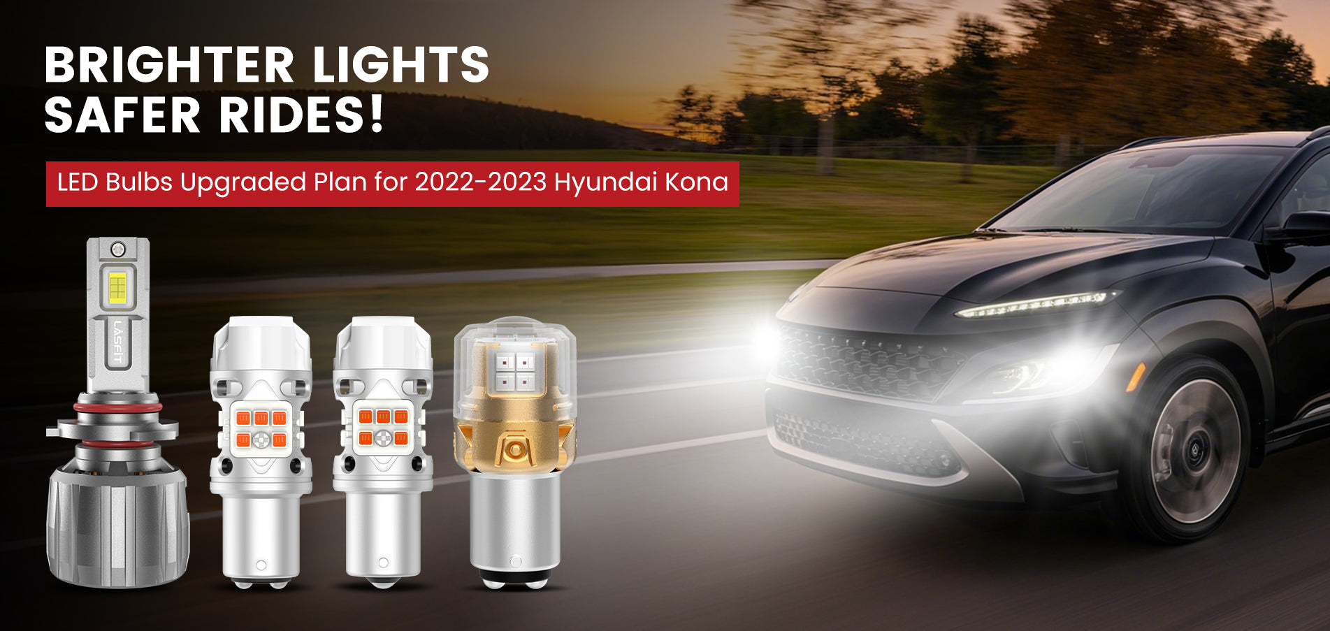 Lasfit LED Bulbs for 2022-2023 Hyundai Kona