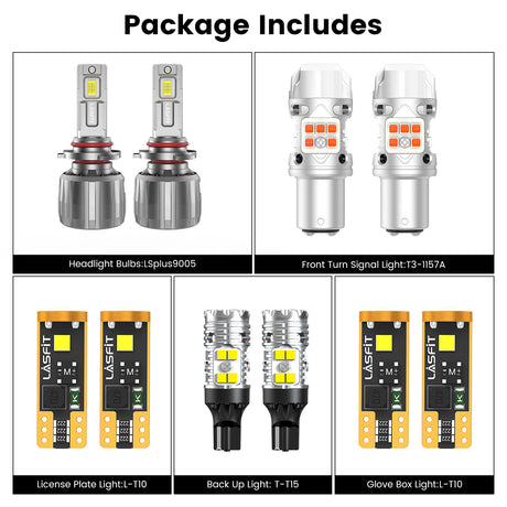Lasfit combo package led bulbs for 2022-2023 Hyundai Santa Cruz SE/SEL/Night