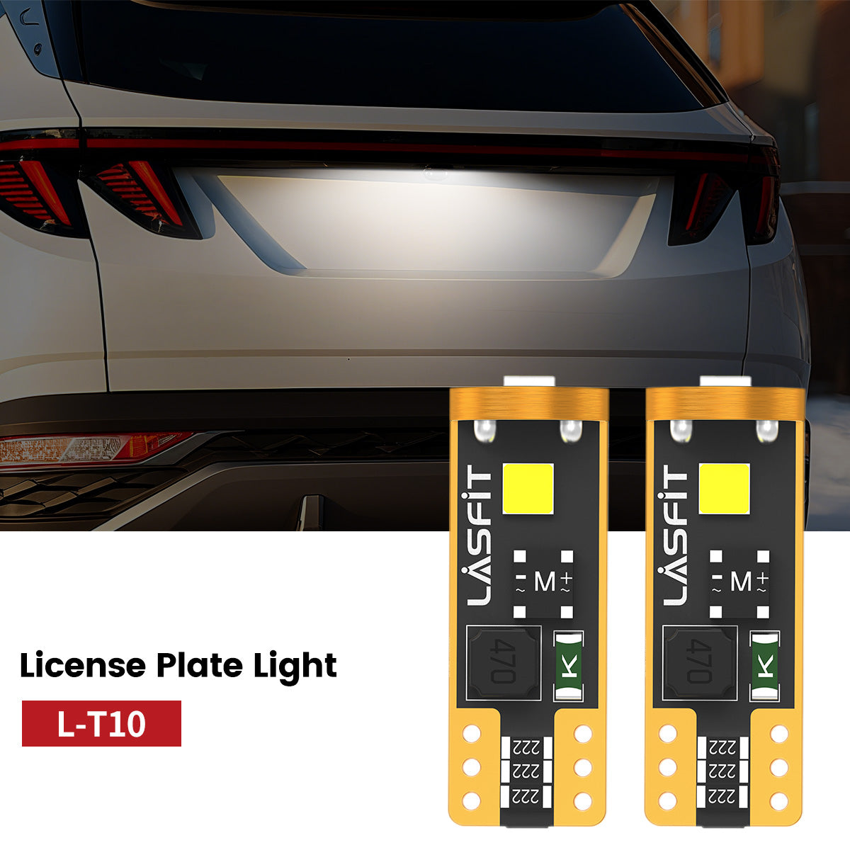 Lasfit 168 led license plate lights fit for 2022-2024 Hyundai Tucson   