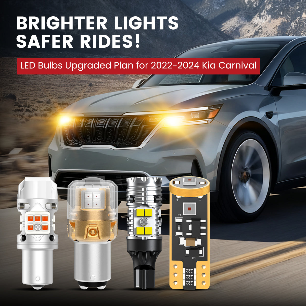 Lasfit LED Bulbs for 2022-2024 Kia Carnival
