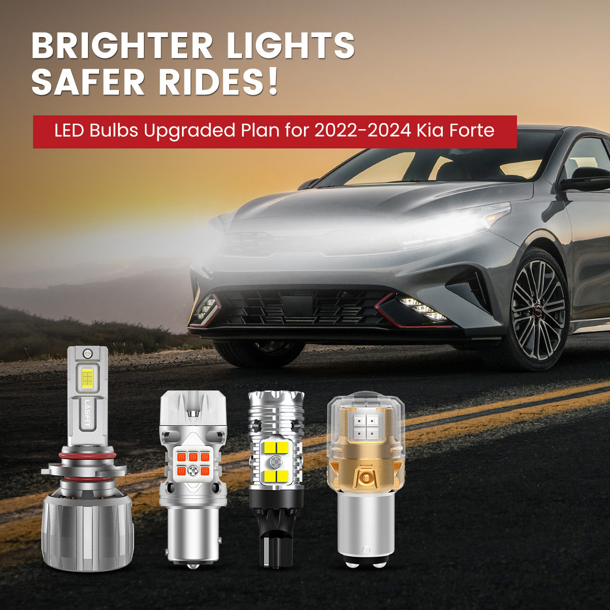 Lasfit LED Bulbs for 2022-2024 Kia Forte