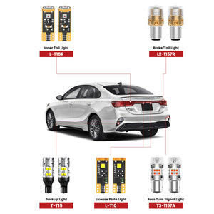 Lasfit rear led bulbs for 2022-2024 Kia Forte