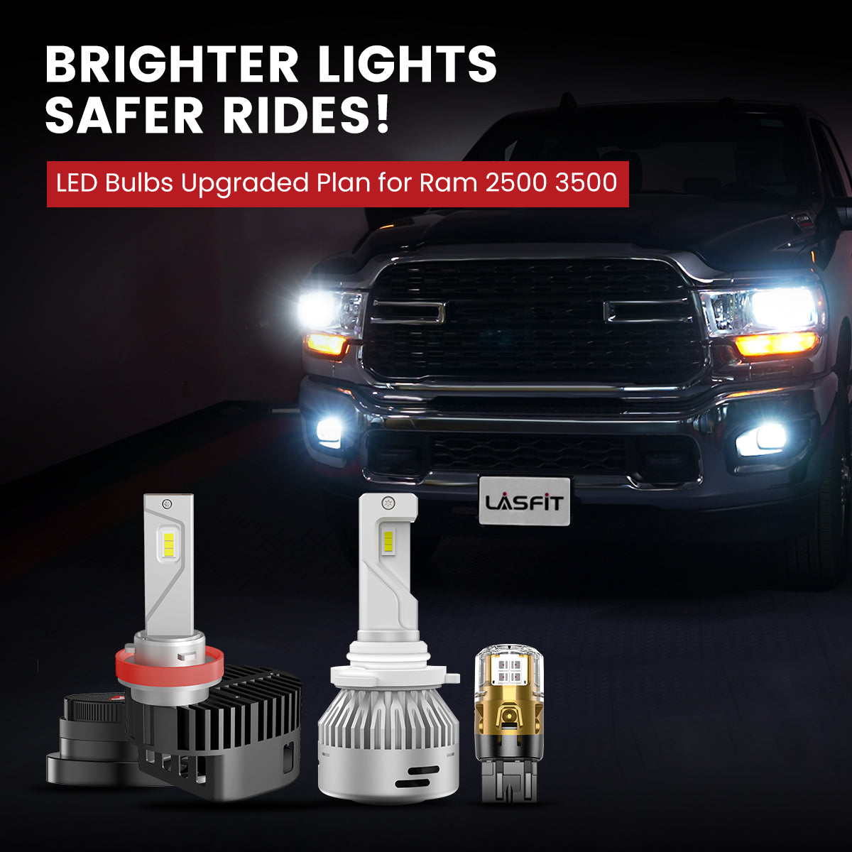 Lasfit LED Bulbs for 2019-2024 Ram 2500 3500