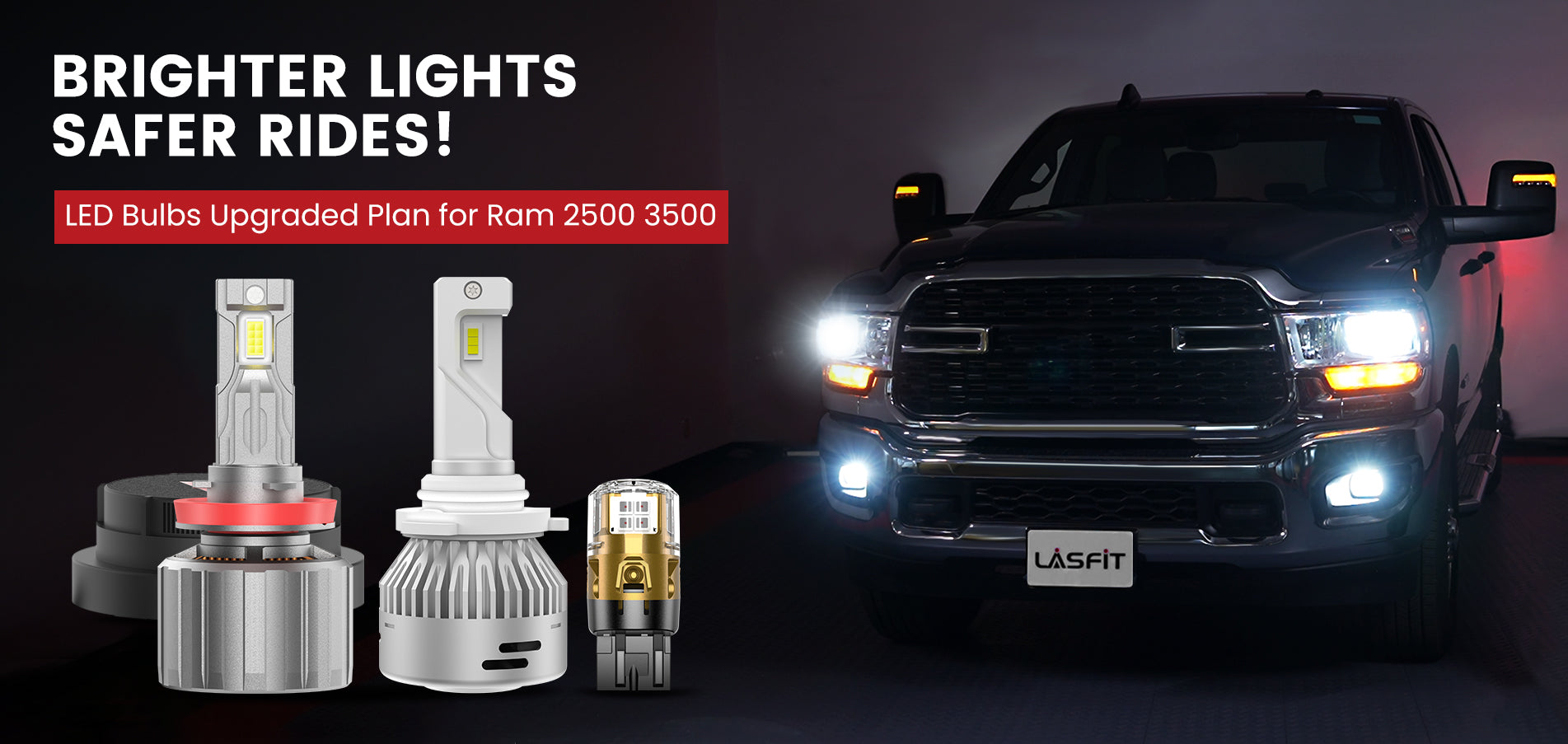 Lasfit LED Bulbs for 2019-2024 Ram 2500 3500