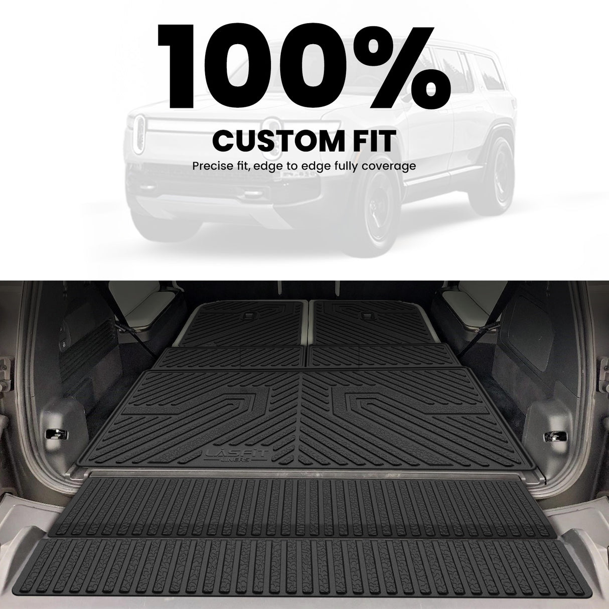Fit for 2022-2024 Rivian R1S Floor Mats / Backrest Mats & Cargo Mat