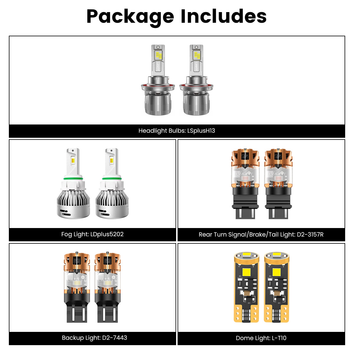 Lasfit combo package led bulbs for Sport/Sport S