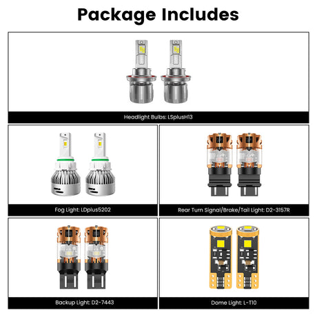 Lasfit combo package led bulbs for Sport/Sport S
