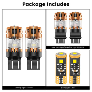 Lasfit combo package led bulbs for Willys
