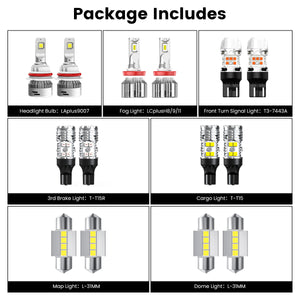 Lasfit combo package led bulbs for 2022-2025 Nissan Frontier Hardbody Edition