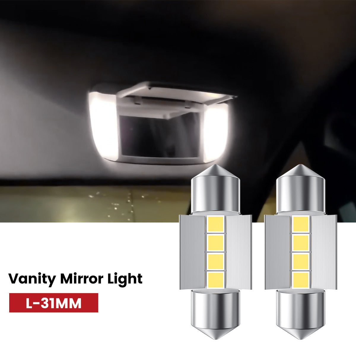 Lasfit 31MM led vanity mirror lights fit for 2022-2025 Toyota Tundra
