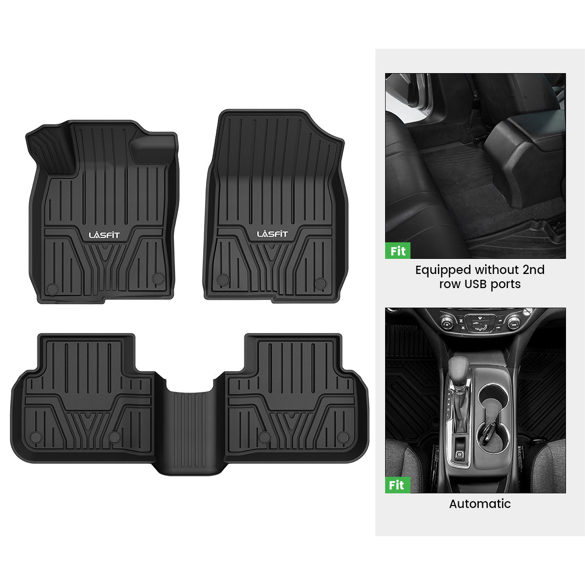 Honda Civic 2022-2024 Custom Floor Mats TPE Material 1st & 2nd Row Fit Coupe, Sedan, Hatchback, Sport