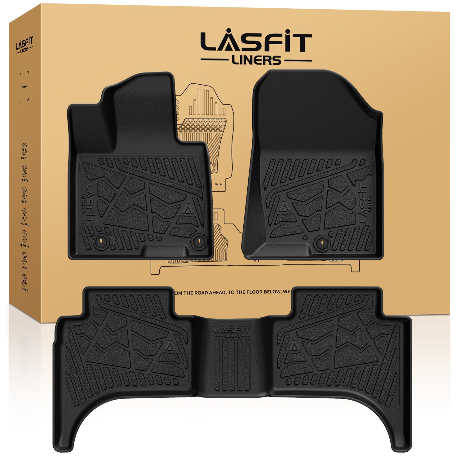 All-weather Floor Mats for 2022-2025 Hyundai Santa Cruz