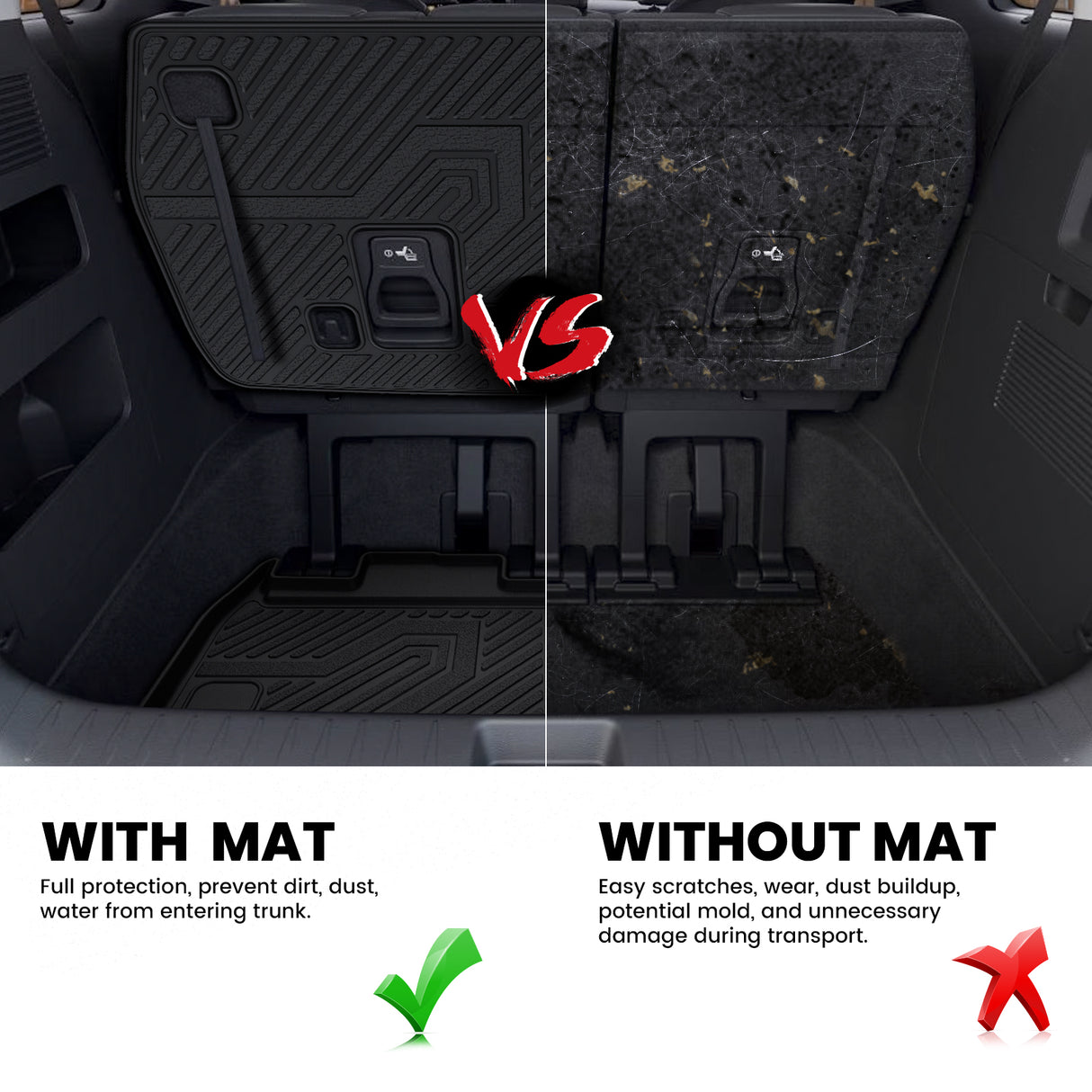 2022-2025 Kia Carnival Gas Cargo Mat & Seatback Mats After Installation
