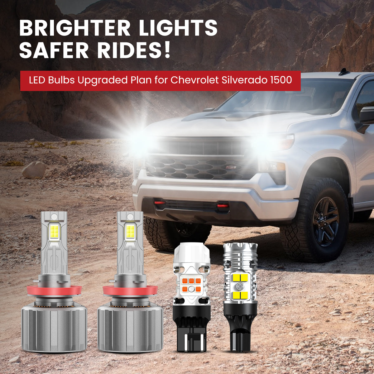 Lasfit LED Bulbs for 2022-2026 Chevrolet Silverado 1500