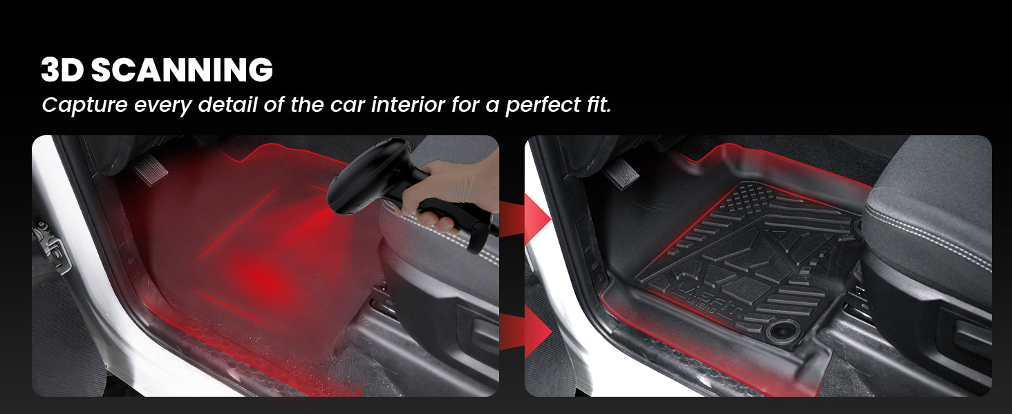 3D Scanning Process on 2022-2026 Ford Maverick Floor Mats