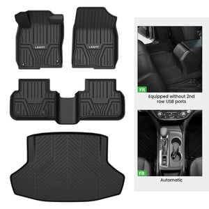 2022-2026 Honda Civic Floor Mats (Gasoline Only) & Cargo Mat Fit Equipped without 2nd row WSB ports Fit Automatic
