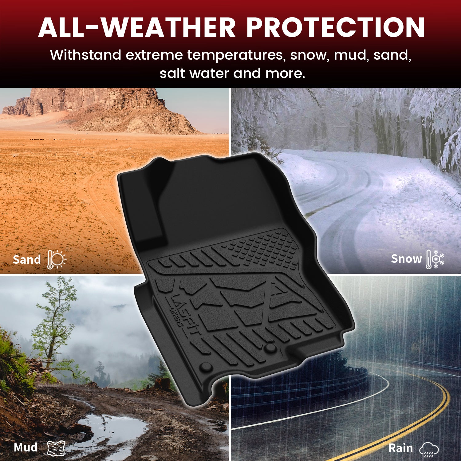 Fit for 2022-2026 Nissan Frontier TPE Floor Mats