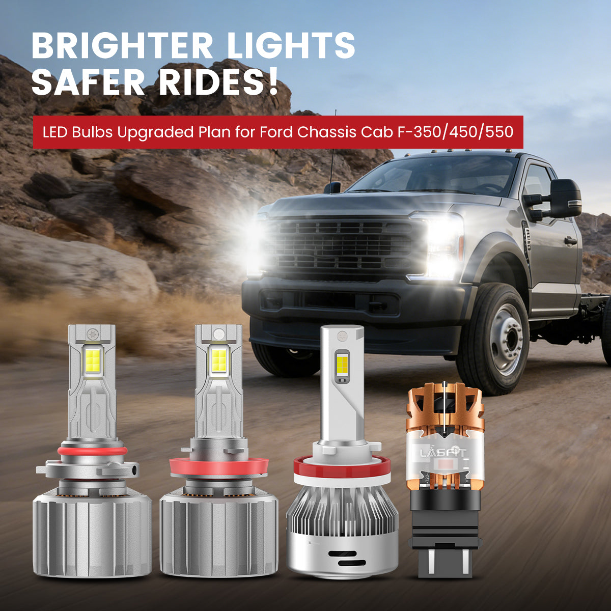 Lasfit LED Bulbs for 2023-2025 Ford Chassis Cab F-350/450/550