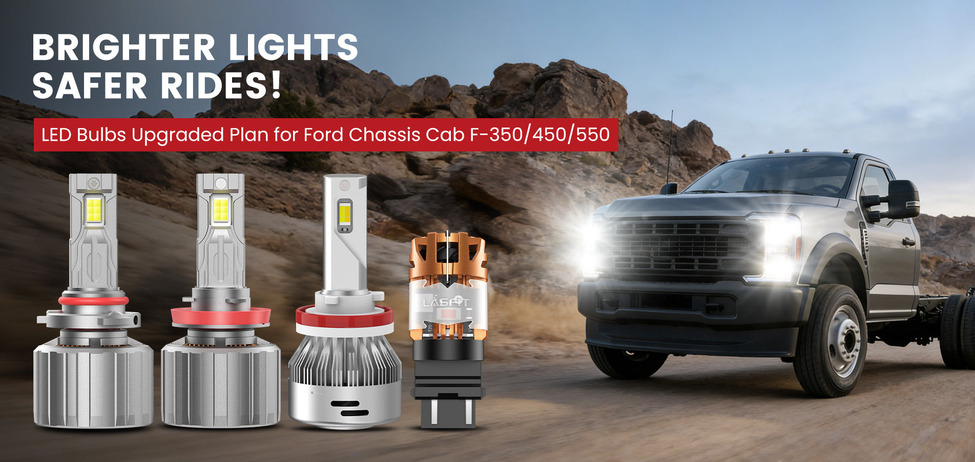 Lasfit LED Bulbs for 2023-2025 Ford Chassis Cab F-350/450/550