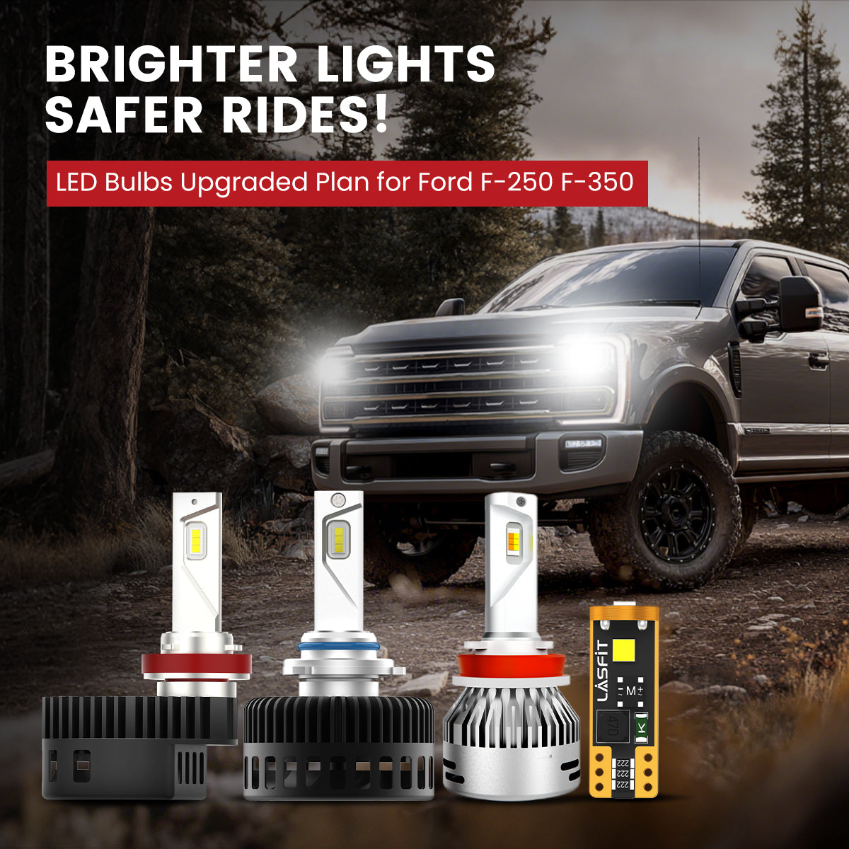Lasfit best LED Bulbs for 2023-2025 Ford F250 F350
