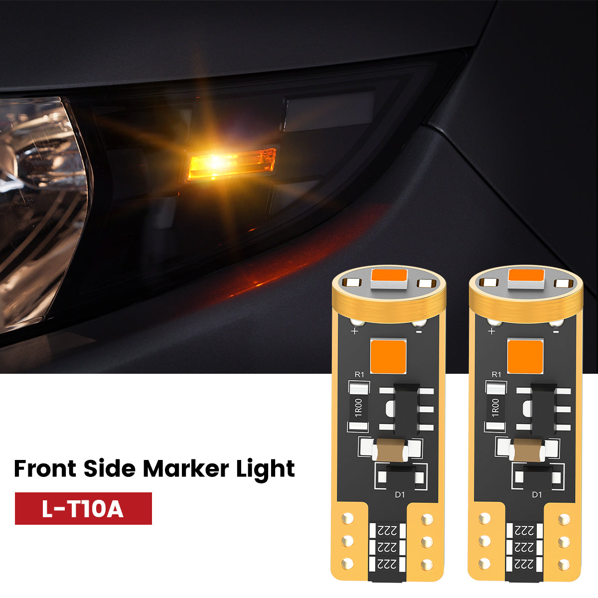 Lasfit 168 led front side marker lights fit for 2023-2025 Kia Soul