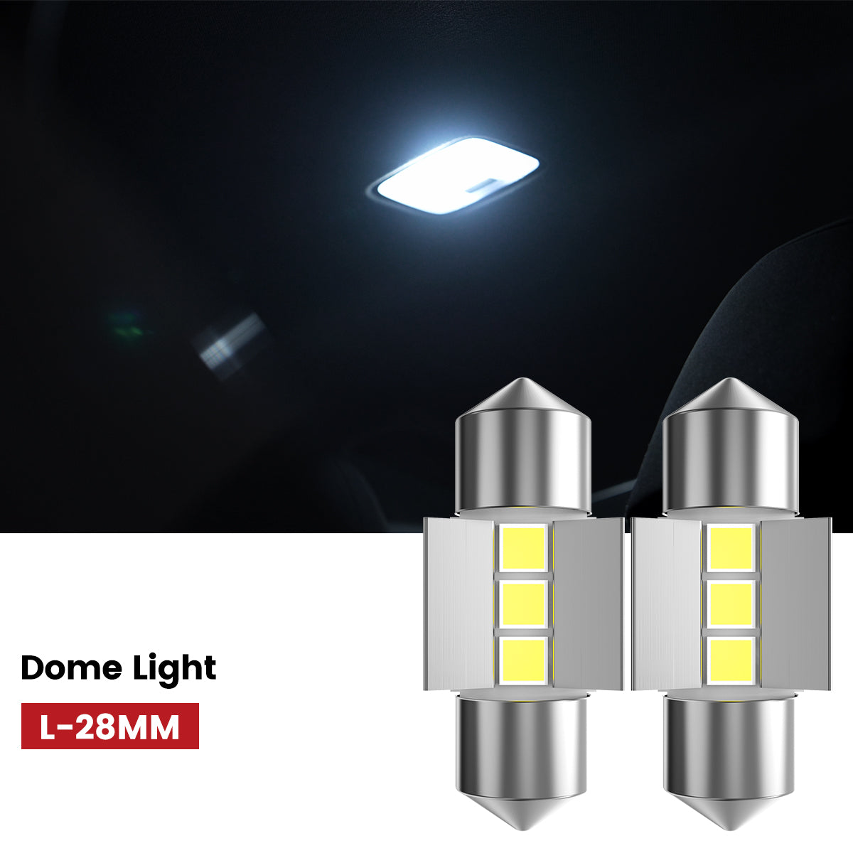 Lasfit 28MM led dome lights fit for 2023-2025 Kia Soul
