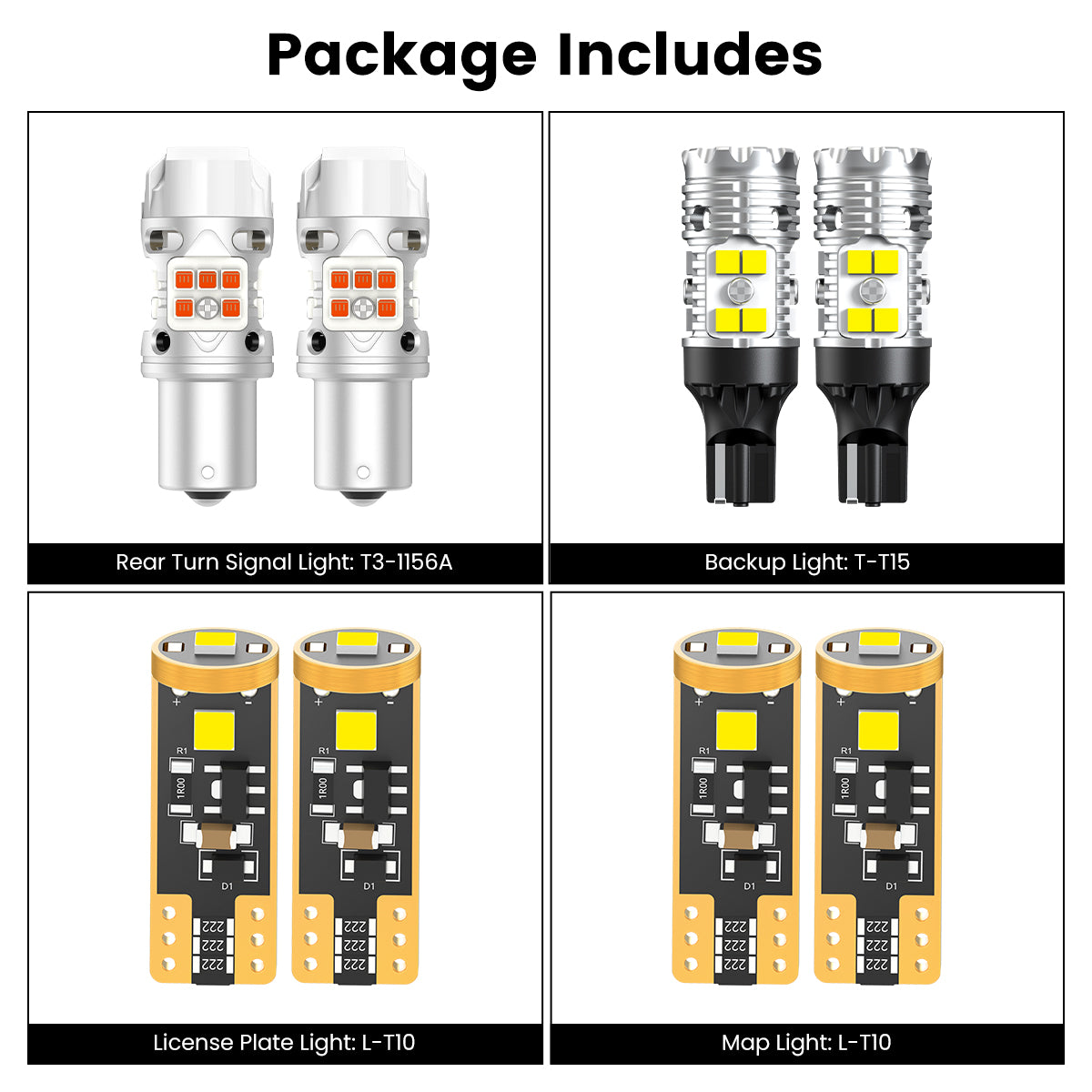 Lasfit combo package led bulbs for 2023-2025 Kia Soul GT-Line(W/ LED Headligths)