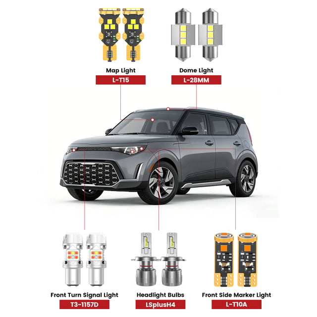 Lasfit led bulbs for 2023-2025 Kia Soul