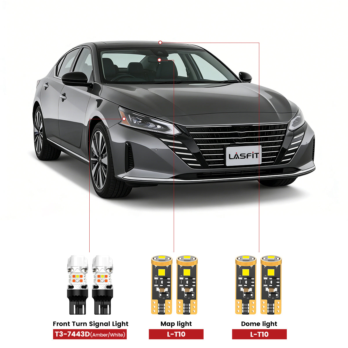 Lasfit led bulbs for 2023-2025 Nissan Altima