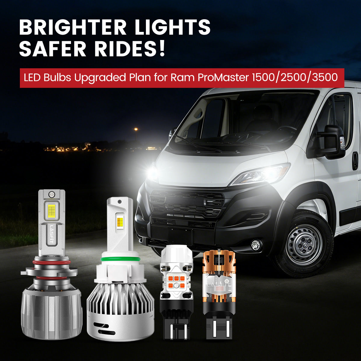 Lasfit LED Bulbs for 2023-2025 Ram ProMaster 1500/2500/3500