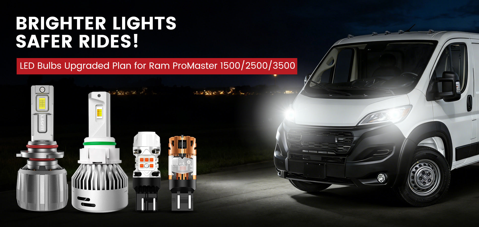 Lasfit LED Bulbs for 2023-2025 Ram ProMaster 1500/2500/3500