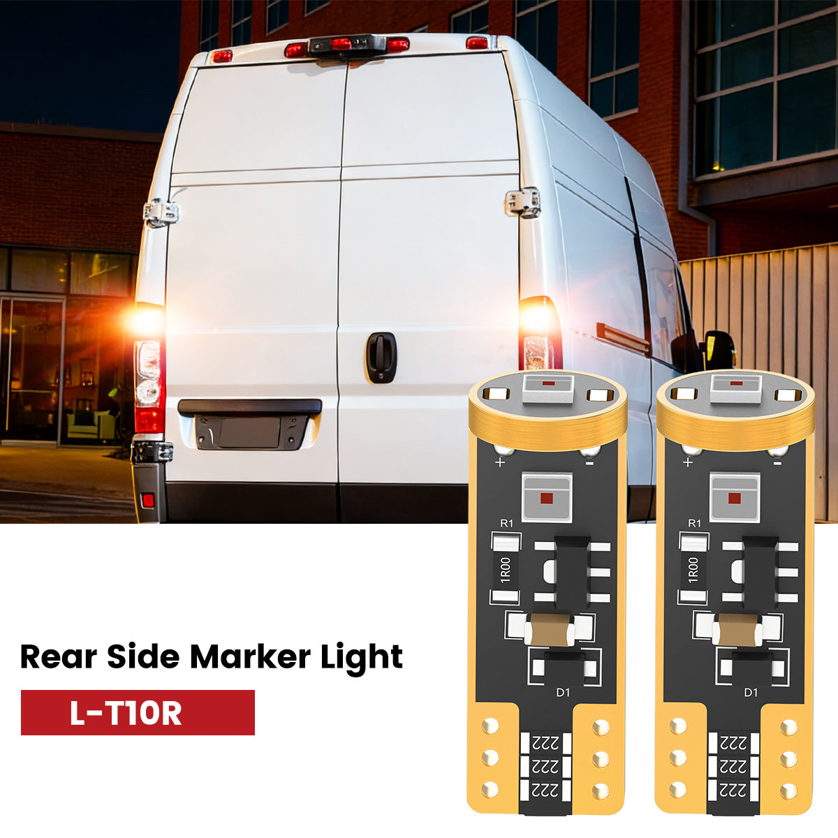 Lasfit 168 led rear side marker lights fit for 2023-2025 Ram ProMaster