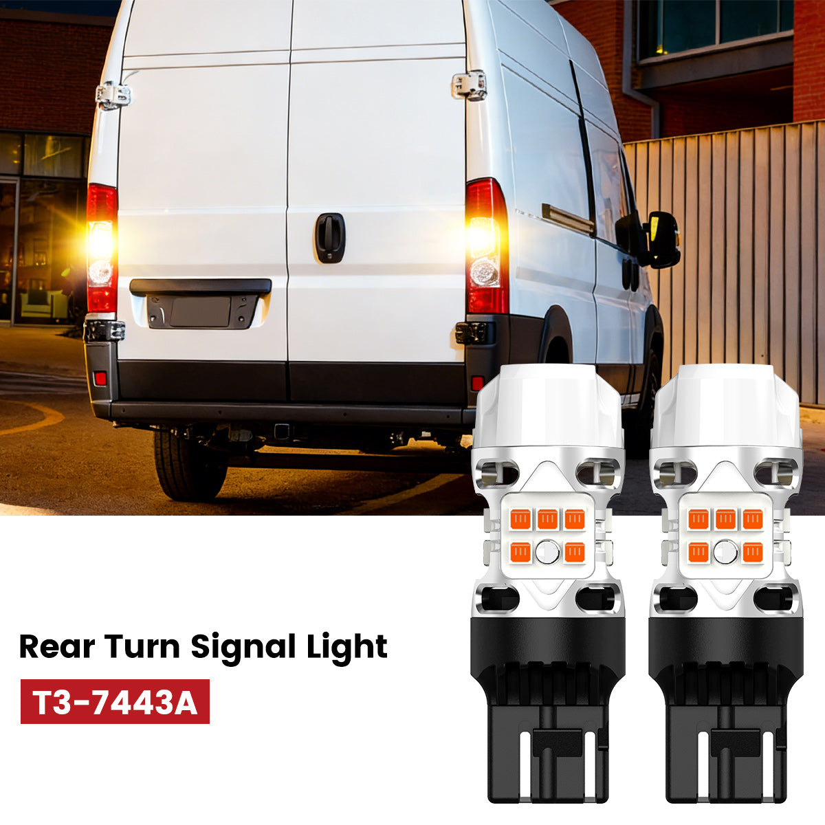 Lasfit 7443 led rear turn signal lights fit for 2023-2025 Ram ProMaster