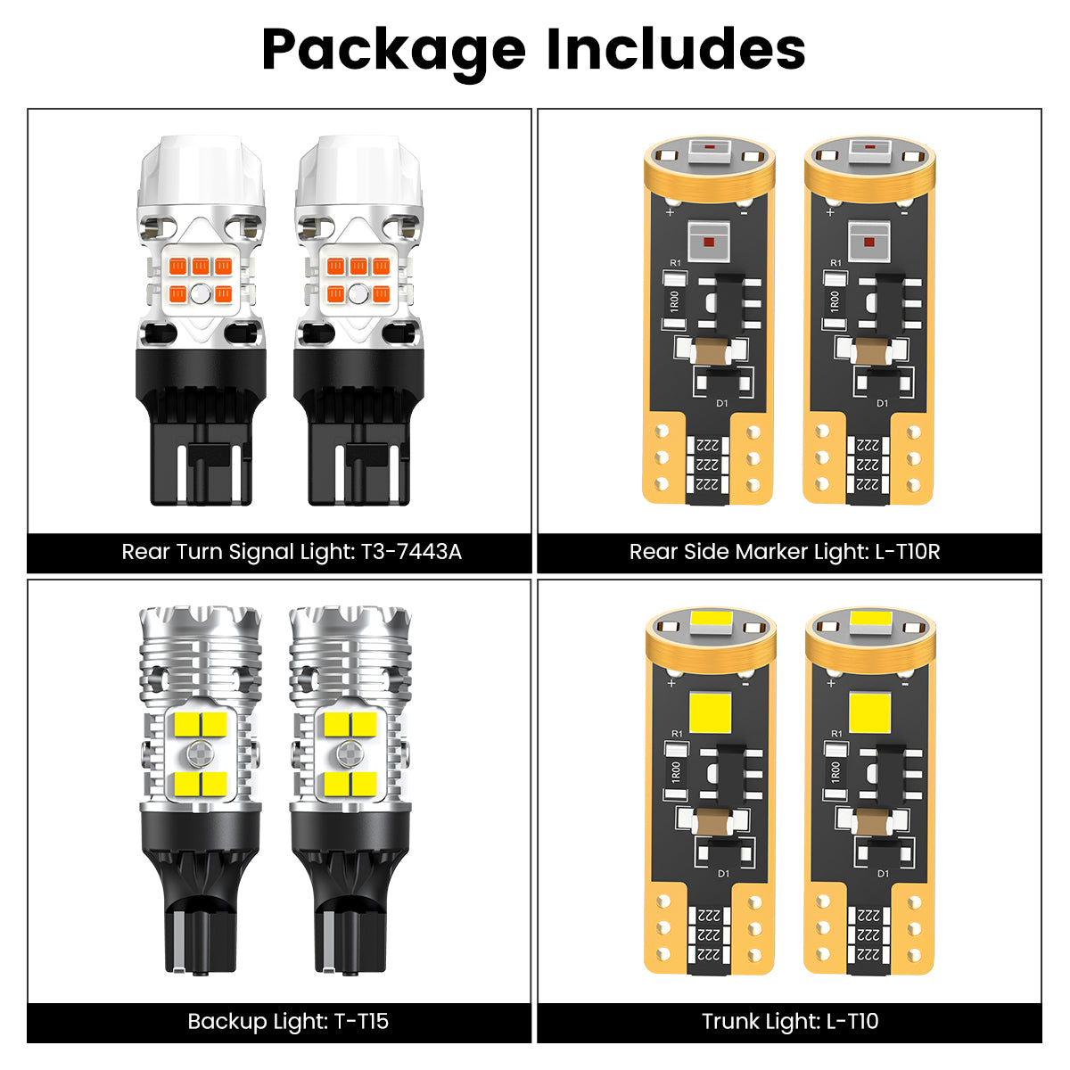 Lasfit combo package led bulbs for 2023-2025 Toyota Corolla FX/SE/Hybrid LE/Hybrid SE/Hybrid SE Infrared Edition