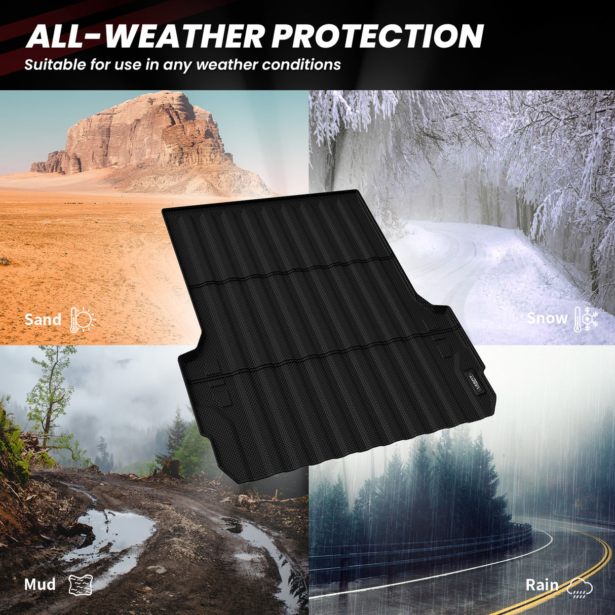 Fit for 2023-2025 GMC Canyon Heavy Duty 61.7"(5FT) Bed Mat