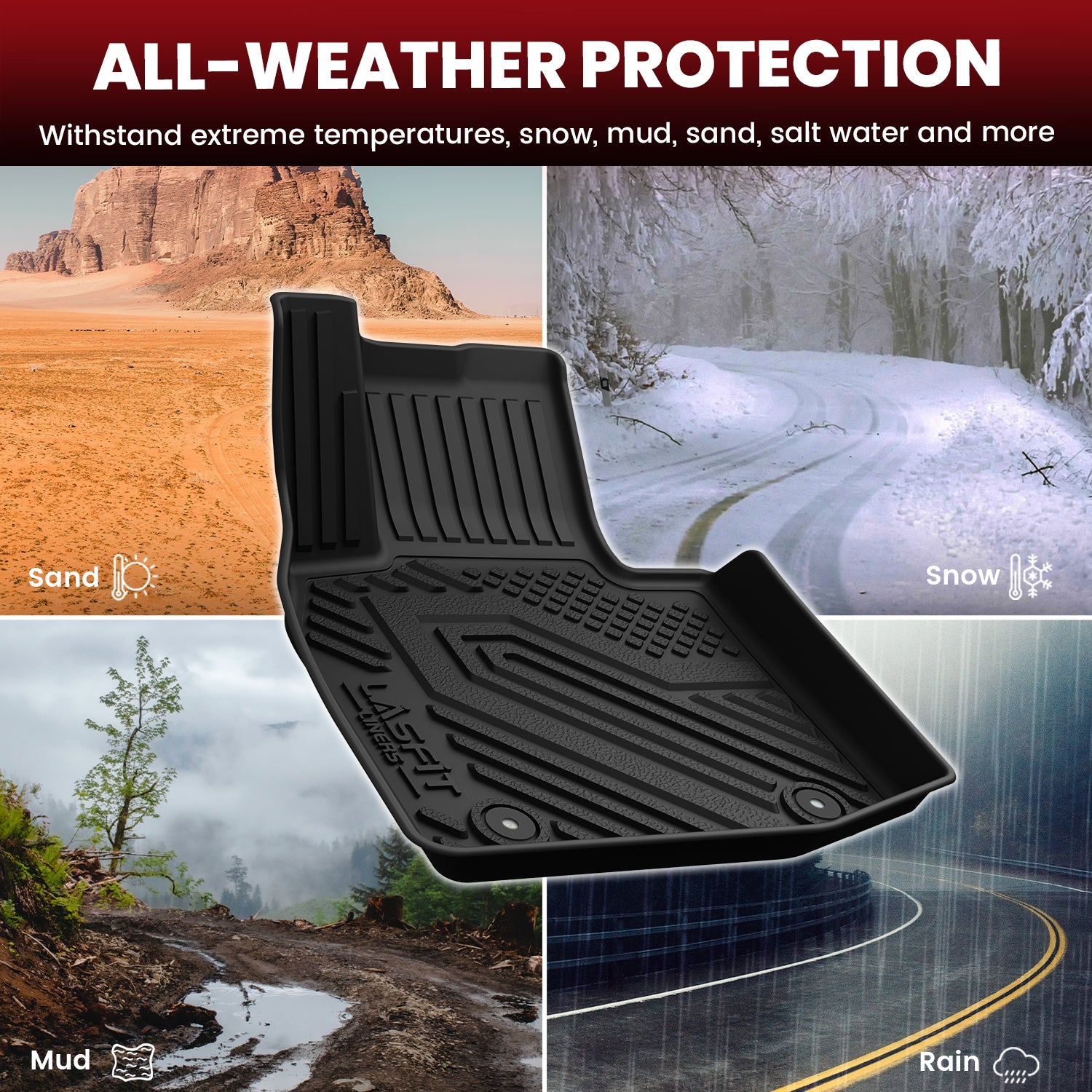 Lasfit Custom Fit 2023-2026 Mazda CX-50 Floor Mats | Gas & Hybrid