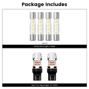 Lasfit combo package led bulbs for 2023-2026 Honda Cr-v