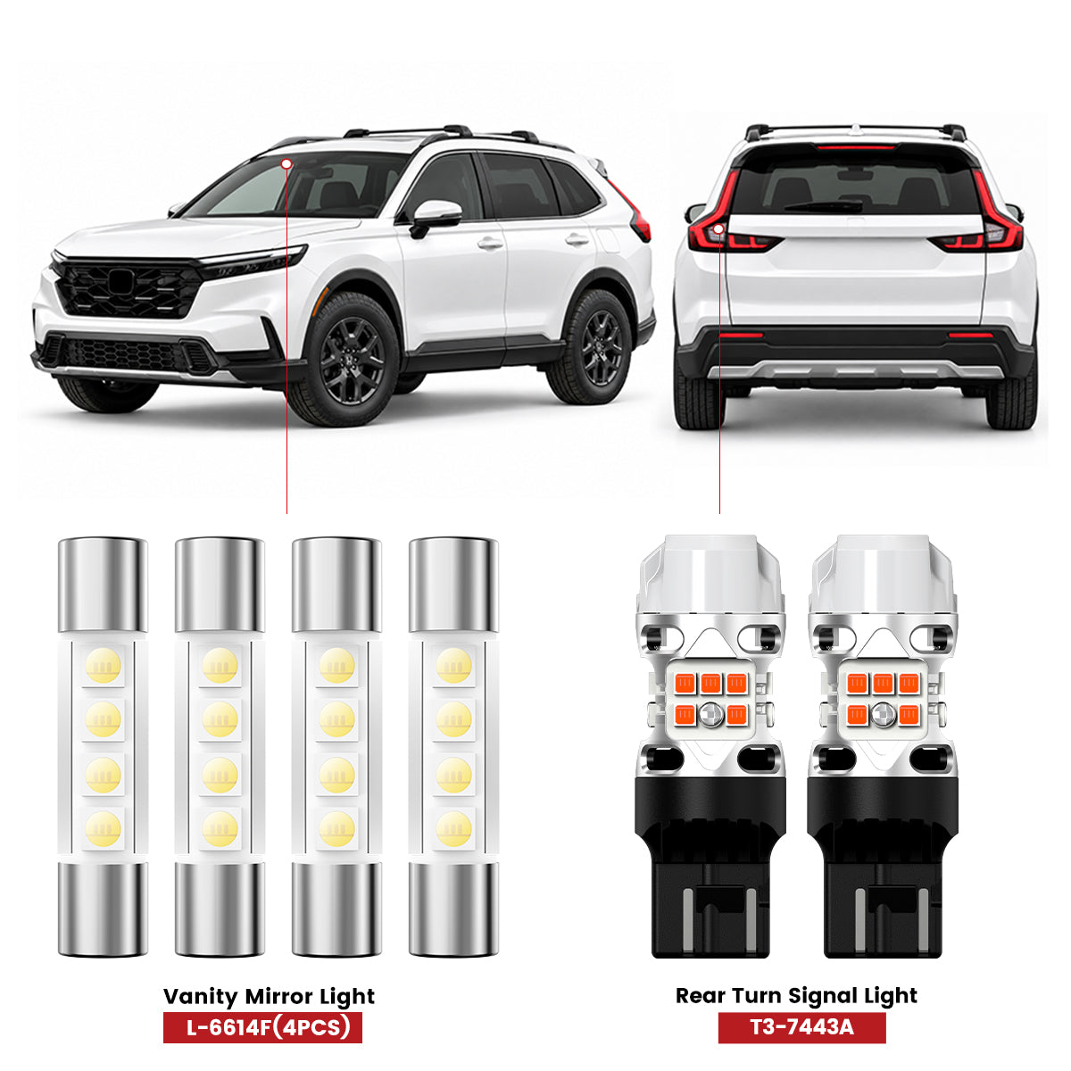 Lasfit led bulbs for 2023-2026 Honda Cr-v